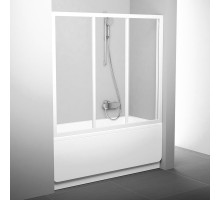 Шторка для ванны Ravak AVDP3-180, профиль белый, витраж транспарент, 40VY0102Z1