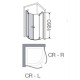 Уголок душевой Provex Combi 6004 CR 05 GL L/R, 90 х 90 х 195 см, стекло прозрачное