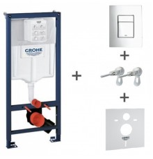 Инсталляция Grohe Rapid SL 38775001 в комплекте с крепежом и кнопкой