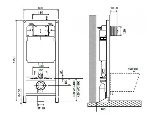 Система инсталляции Migliore Better pol ML.BTR-27.661 для подвесного унитаза