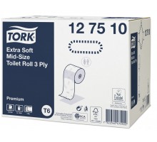 Туалетная бумага Tork Premium 127510 T6 Mid-size в миди-рулонах мягкая, блок: 27 рулонов