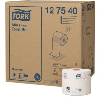 Туалетная бумага Tork Universal 127540 T6 Mid-size в миди-рулонах мягкая, блок: 27 рулонов