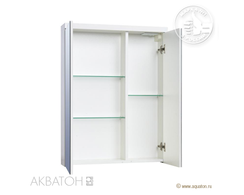 Шкаф-зеркало Акватон Брук 60 со светильником, 1A200502BC010