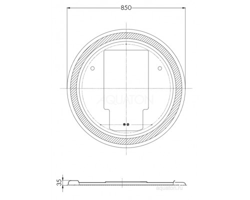 Зеркало Акватон Анелло 85 x 85 см c подсветкой, белый, 1A260802AK010