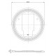 Зеркало Акватон Анелло 85 x 85 см c подсветкой, белый, 1A260802AK010