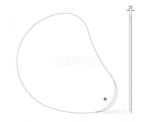 Зеркало Акватон Венто 94.5 x 90.8 см c подсветкой, белый, 1A260902VO010