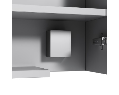 Зеркальный шкаф с LED-подсветкой AM.PM Spirit 2.0 M70AMCX1001WG, 100 см, цвет: белый, глянец