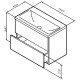 Тумба под раковину Am.Pm Gem M90FHX07522GM, подвесная, 75 см, 2 ящика push-to-open, графит матовый