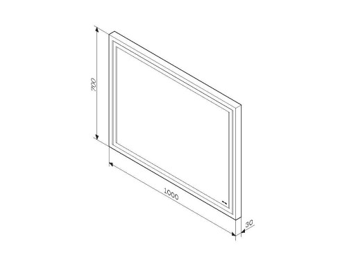 Зеркало Am.Pm Gem 100 см с LED-подсветкой по периметру, M91AMOX1001WG