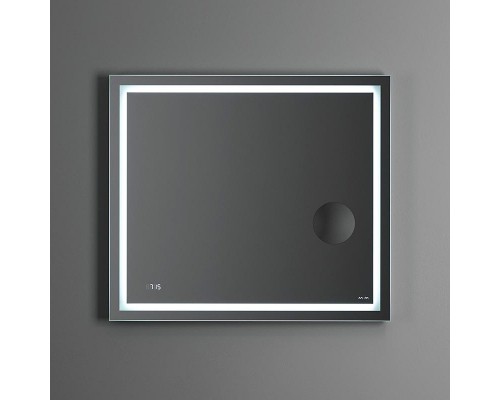 Зеркало Am.Pm Gem M91AMOX0803WG, 80 см с контурной Led-подсветкой, часами и косметическим зеркалом
