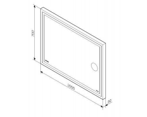 Зеркало Am.Pm Gem M91AMOX1003WG, 100 см с контурной Led-подсветкой, часами и косметическим зеркалом