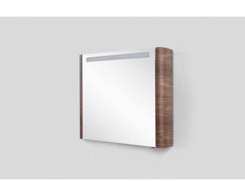 Зеркальный шкаф Am.Pm Sensation M30MCL0801NF, цвет - орех, с подсветкой, левый, 80 см