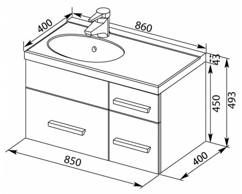 Шкаф Aquanet Данте 25 подвесной 00156361