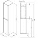 Шкаф-пенал для ванной Aquanet Nova Lite, 35 см, дуб рустикальный, 00249522
