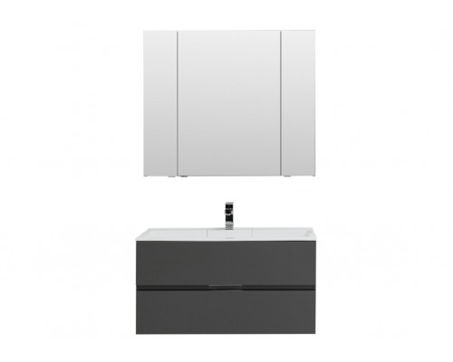 Зеркало-шкаф Aquanet Алвита 100 240113, корпус серый антрацит