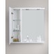 Зеркальный шкаф BelBagno Marino MARINO-SPC-600/750-1A-BL-P-L/R, 60 х 75 см, левый/правый, с LED-подсветкой, Bianco Lucido - белый глянец