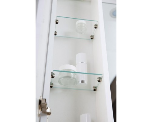 Зеркальный шкаф BelBagno Marino MARINO-SPC-700/750-1A-BL-P-L/R, 70 х 75 см, с LED-подсветкой, Bianco Lucido - белый глянец, левый/правый