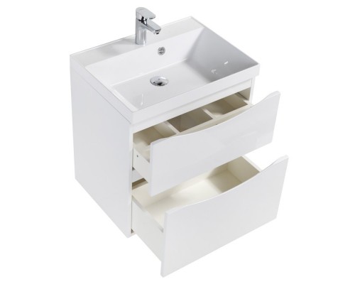 Тумба под раковину BelBagno Marino 60 см, Bianco Lucido - белый глянец, MARINO-H60-600-2C-SO-BL-P