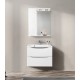 Зеркальный шкаф BelBagno Marino MARINO-SPC-600/750-1A-BL-P-L/R, 60 х 75 см, левый/правый, с LED-подсветкой, Bianco Lucido - белый глянец