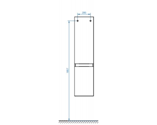 Пенал подвесной Belux Сидней ПН 35 (19), 35 см, бетон Чикаго
