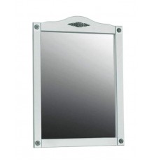 Зеркало Belux Империя В 85 (64), 82 см, белая матовая с серебряной патиной