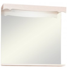 Зеркало Бриклаер Кантри 85 см с подсветкой, бежевый дуб прованс