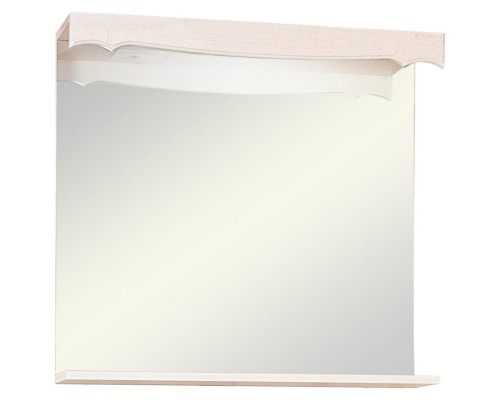 Зеркало Бриклаер Кантри 85 см с подсветкой, бежевый дуб прованс
