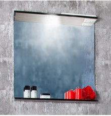 Зеркало Бриклаер Лофт 60 см с подсветкой, цвет метрополитен грей