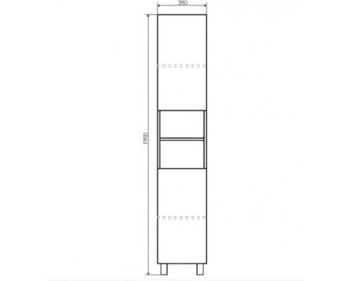 Шкаф-колонна Comfortу Верона-35-Н дуб белый (4142368)
