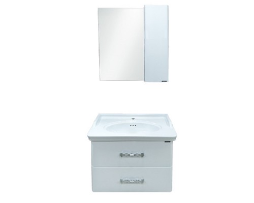 Зеркальный шкаф Comfortу Неаполь-80 белый глянец, правый (4147561)