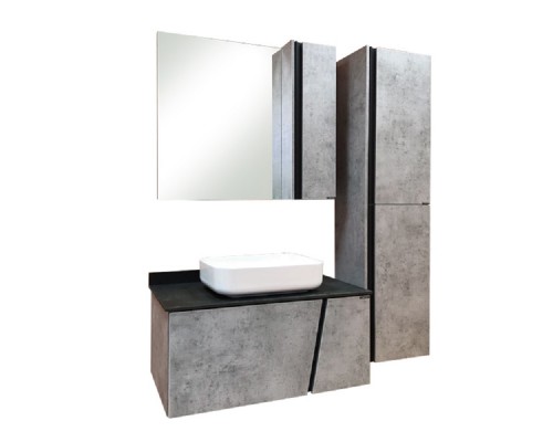 Зеркальный шкаф Comfortу Эдинбург-90 бетон светлый, правый (4147981)