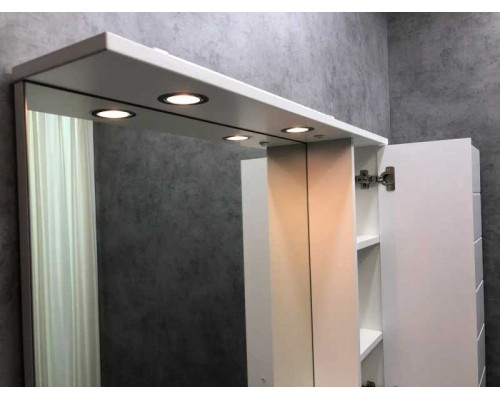 Зеркальный шкаф Comfortу Модена M-90, белый матовый, 00-00001641