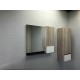 Зеркальный шкаф Comfortу Страсбург-90, без подсветки, дуб дымчатый, 00-00006573