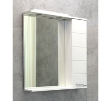Зеркальный шкаф Comfortу Модена M-75, с подсветкой, белый матовый, 00-00001640