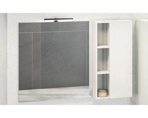 Зеркальный шкаф Comfortу Милан-120 белый, правый (4136261)