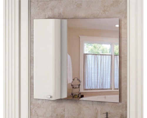 Зеркальный шкаф Comfortу Неаполь-100 белый глянец, левый (4139023)