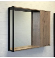 Зеркальный шкаф Comforty Лиссабон-90, дуб темный, 00-00006136