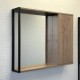 Зеркальный шкаф Comforty Лиссабон-90, дуб темный, 00-00006136