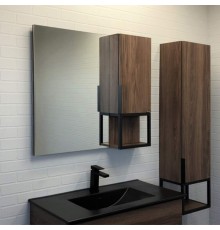 Зеркальный шкаф Comforty Равенна Лофт-35, дуб темно-коричневый, 00-00006656