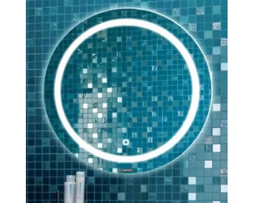 Зеркало Comfortу Круг 75, светодиодная подсветка, с сенсорным выключателем (4140525)