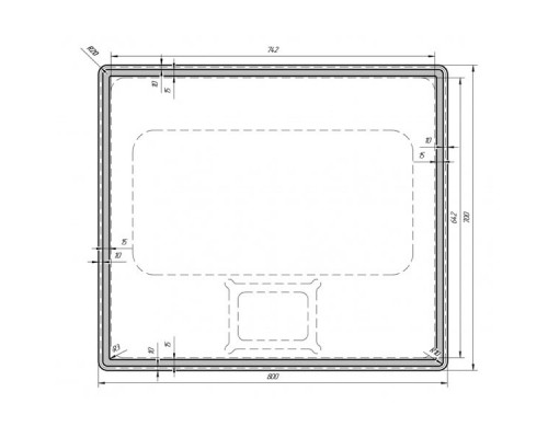 Зеркало Dreja Tiny LED 70/80