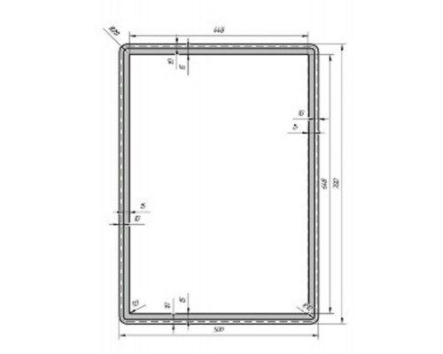 Зеркало Dreja Tiny 99.9021, без подсветки, 50x70 см