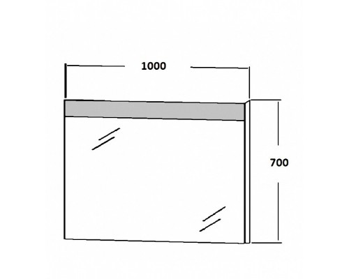 Зеркало с подсветкой Duravit L-Cube LM 7837 100 х 70 см