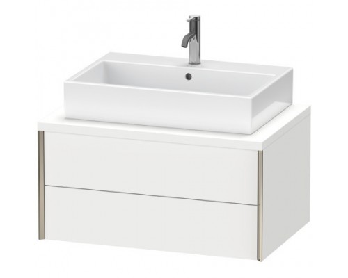 Тумба под раковину Duravit XViu XV59170B122 80 x 55 x 40 см подвесная, шампань матовый/белый глянцевый