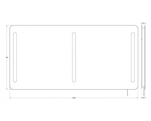 Зеркало Ellux Linea Led со встроенными светильниками