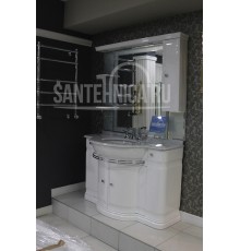 Комплект мебели Eurodesign Luxury Т0013613 Композиция №12, Bianco Lucido/фурнитура ORO