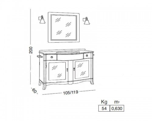 Комплект мебели Eurodesign LIBERTY Композиция № 2 (Comp. 2)