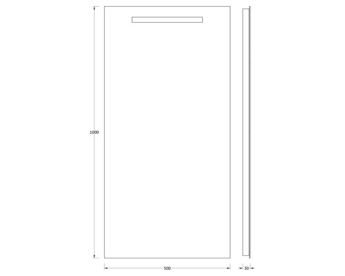 Зеркало EVOFORM Ledline BY 2109 со встроенным LED-светильником 3 W 50х100 cм