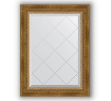 Зеркало с гравировкой в багетной раме Evoform Exclusive-G BY 4004 53 x 71 см, состаренная бронза с плетением