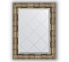 Зеркало с гравировкой в багетной раме Evoform Exclusive-G BY 4007 53 x 71 см, серебряный бамбук